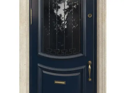 Entrance classic door 67  3D model