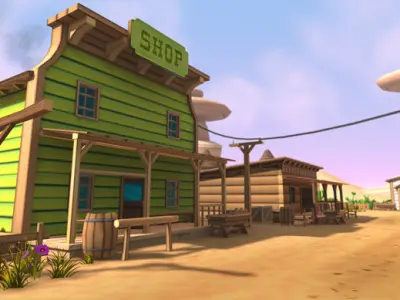 3D Cartoon Western Pack Vol 2 Low-poly 3D model