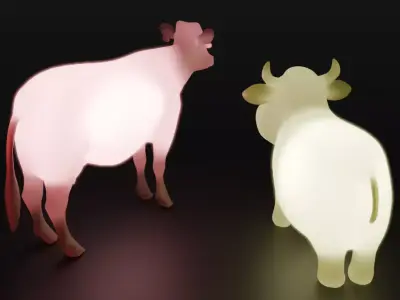 Indirect lighting for Holstein cows 3D model