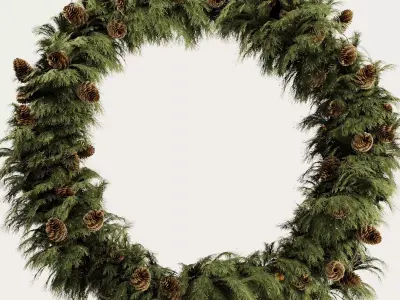 Christmas Wreath Set4 3D model