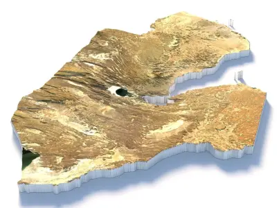 Djibouti Country Terrain 3D model