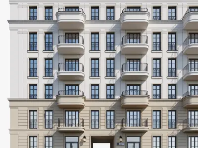 Classic residential building 18 3D model