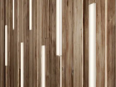 Wood panel light 3D model