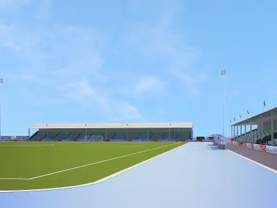 Football Soccer Stadium 6500 seats 3D model