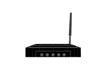 Cartoon Wifi Router v2 002 Low-poly 3D model