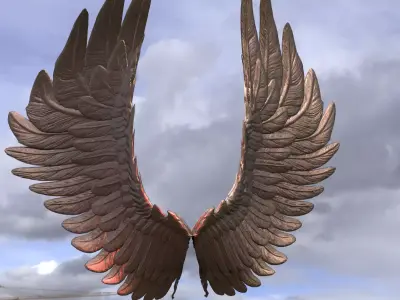 Egyptian Goddess wings 4 3D model