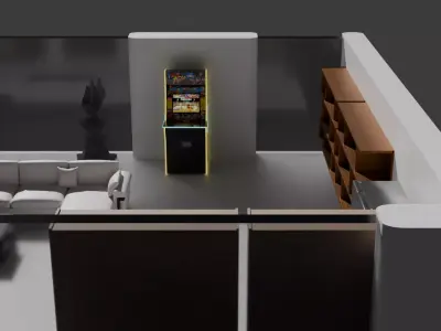 Private Out building Concept Low-poly 3D model