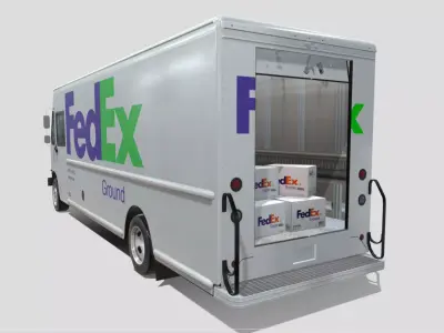 Morgan Olson FedEx Low-poly 3D model