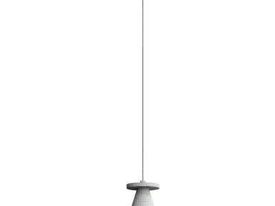 Perry - 6 light aged brass and opal pendant 3D model