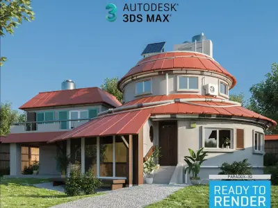 Uzumaki house - 3DS MAX and CORONA Low-poly 3D model