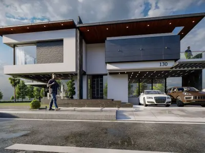 Contemporary Villa 3d model 3D model