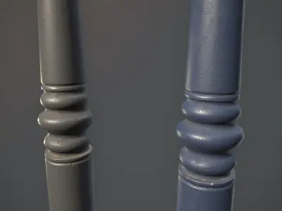 Barrier Bollard Pack 1 v1 Five Color Options Low-poly 3D model