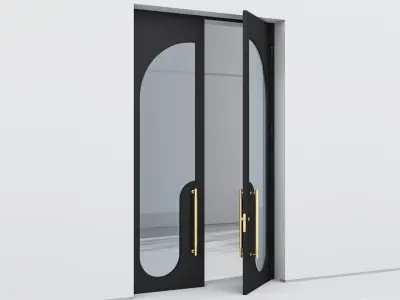 Aluminium door 354 3D model