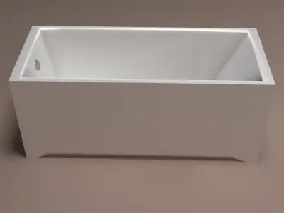 rectangular bath Free low-poly 3D model