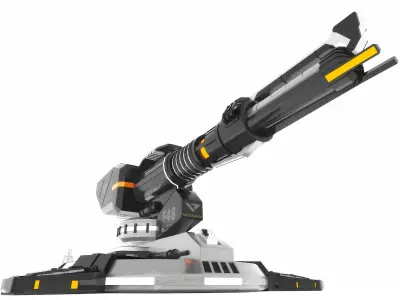 Sci-Fi Turret F48 3D model