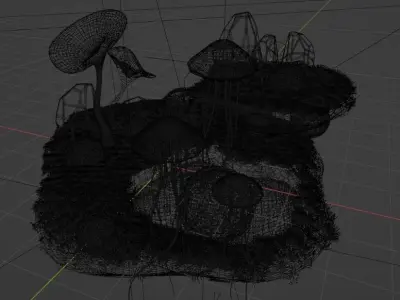 Cartoon Alien Forest 3D model