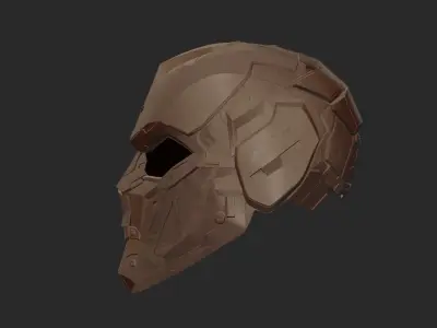 HI-TECH SCI-FI ORACLE HELMET PRINTABLE VERSION STL 3D print model