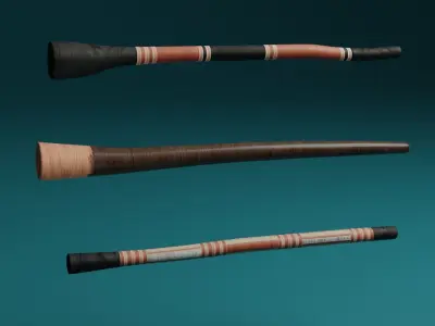 Didgeridoo Low-poly 3D model