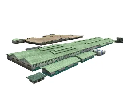 Industry factory building indofood indonesian Low-poly 3D model