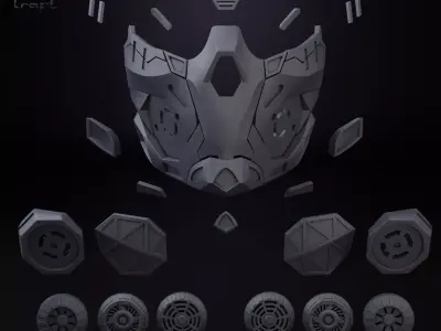 Cyber mask 3D print model
