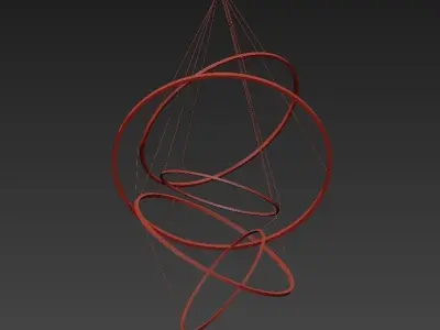 Chandelier circle hanging 3D model