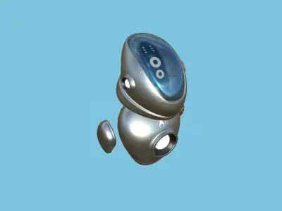 Flying Robot 04 Iron - Character SciFi Design Low-poly 3D model