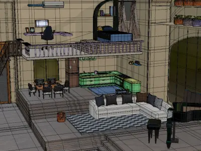 blender house3d modeling 3D model