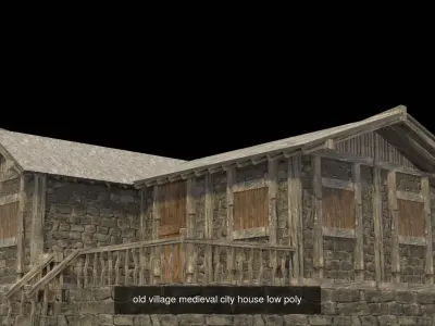 Low Poly Medieval Village House 3D Model Collection 3D Model Pack