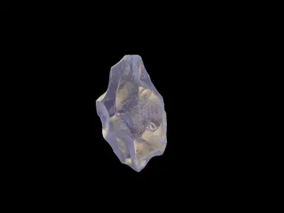 Procedural Low Poly Crystal Set Low-poly 3D model