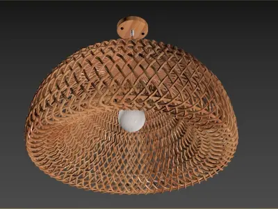 Bamboo Lantern Pendant 3D model