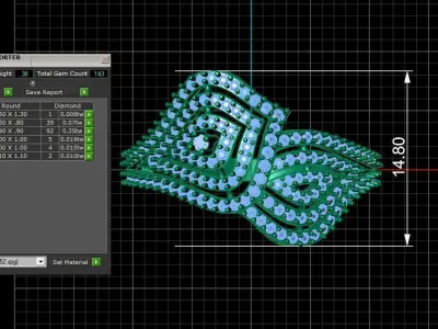 Diamond Ring for Women 3D print model 3