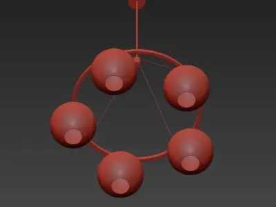 Solitaire Modern Chandelier by Niche 3D model
