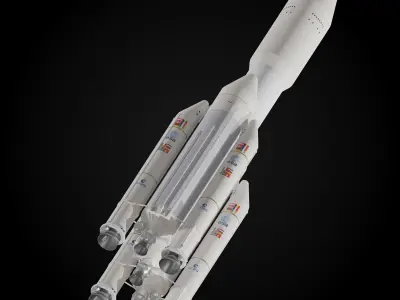 Ariane 543C rocket 3D model