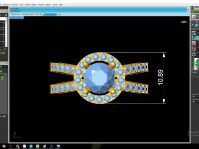 Elegant Halo Split Shank Diamond Ring for Women  3031 3D print model