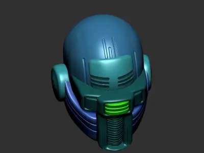 helmet high poly sculpt 3d printable ver 7 3D model 3D model