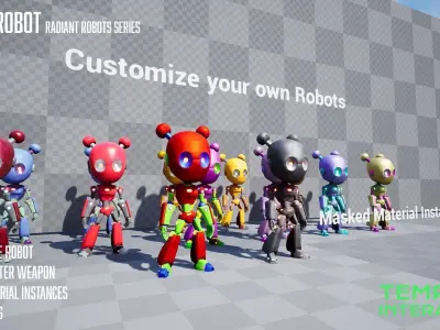 Rachel - Radiant Robots Series Low-poly 3D model