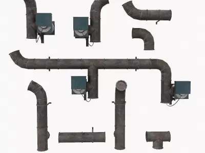 Ventilation old Low-poly 3D model