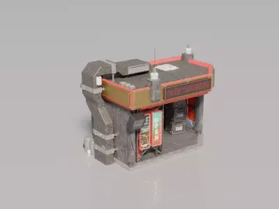 Cyberpunk House 6 3D model