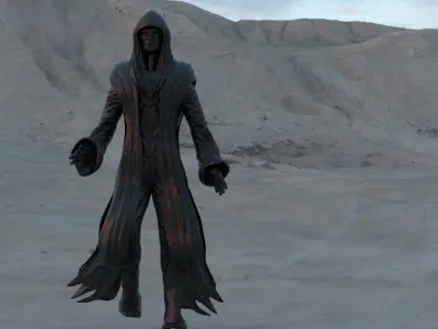 Robed hooded Alien 3D model