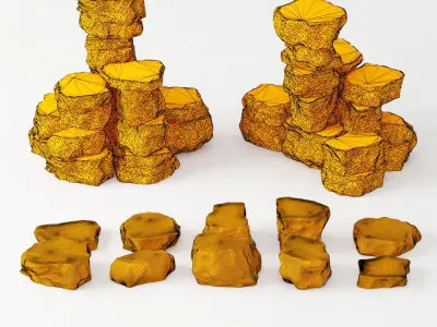 Rock stone collection n6 3D model