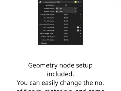 Parametric Building Collection 1B 2Advanced 3D model
