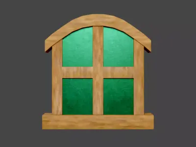 Fairy Tale Window Low-poly 3D model