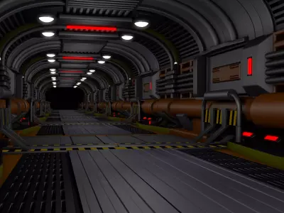 Sci Fi Interior Industrial  3D model