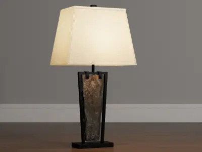 Free Fall Green Slate Table Lamp 3D model