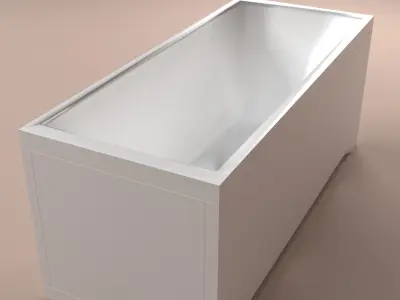 rectangular bath Free low-poly 3D model