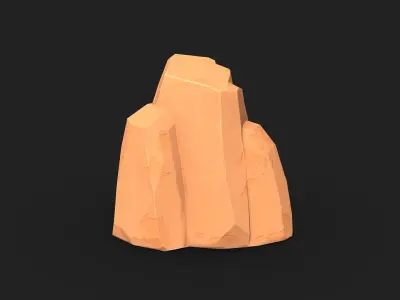 Rock Desert Sandstone Pack Low-poly 3D model