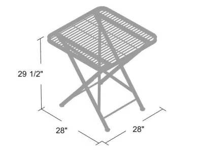 Signe Folding Bistro Table - 2 Colour 3D model