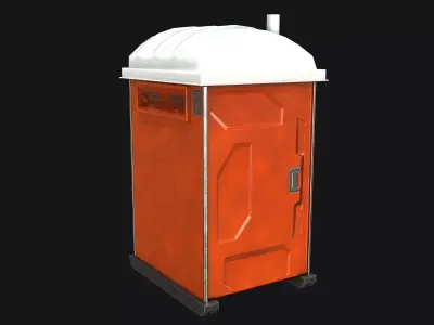 Portable Toilet PBR Low-poly 3D model