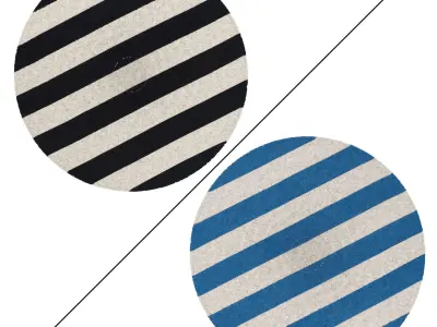 Round Rug Set 246 3D model