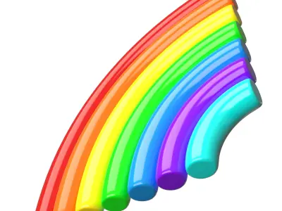 Rainbow Icon Low-poly 3D model